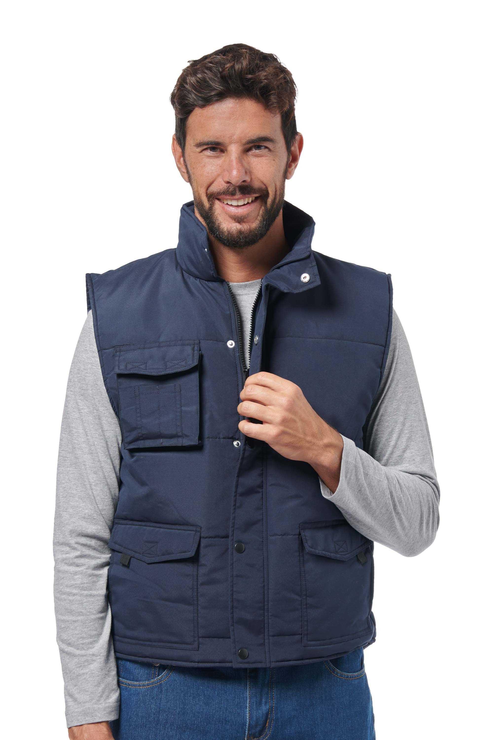 gilet lavoro imbottito microfibra blu logica sanmartino1 taglia l
