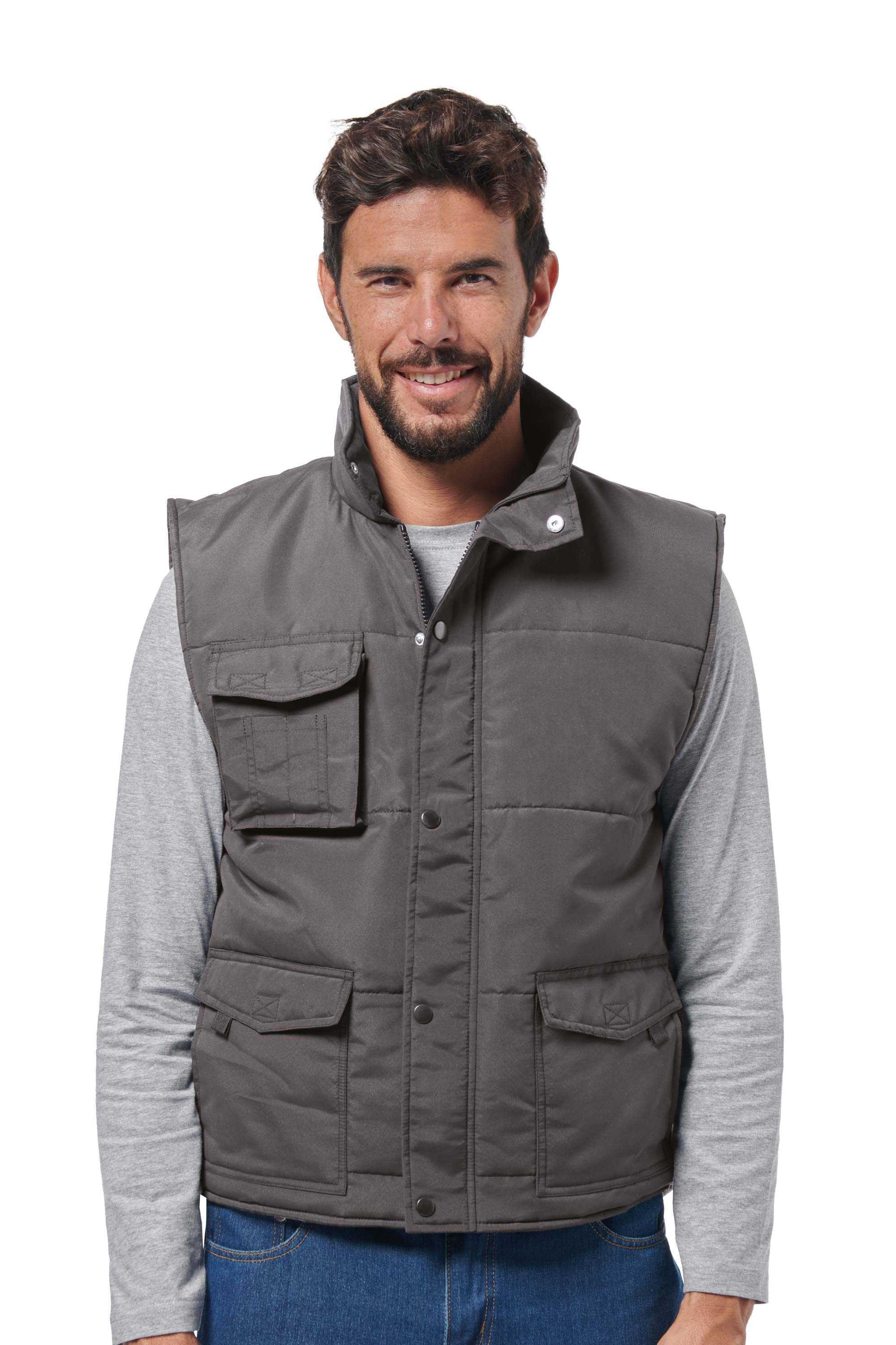 gilet lavoro imbottito microfibra grigio logica sanmartino2 taglia m