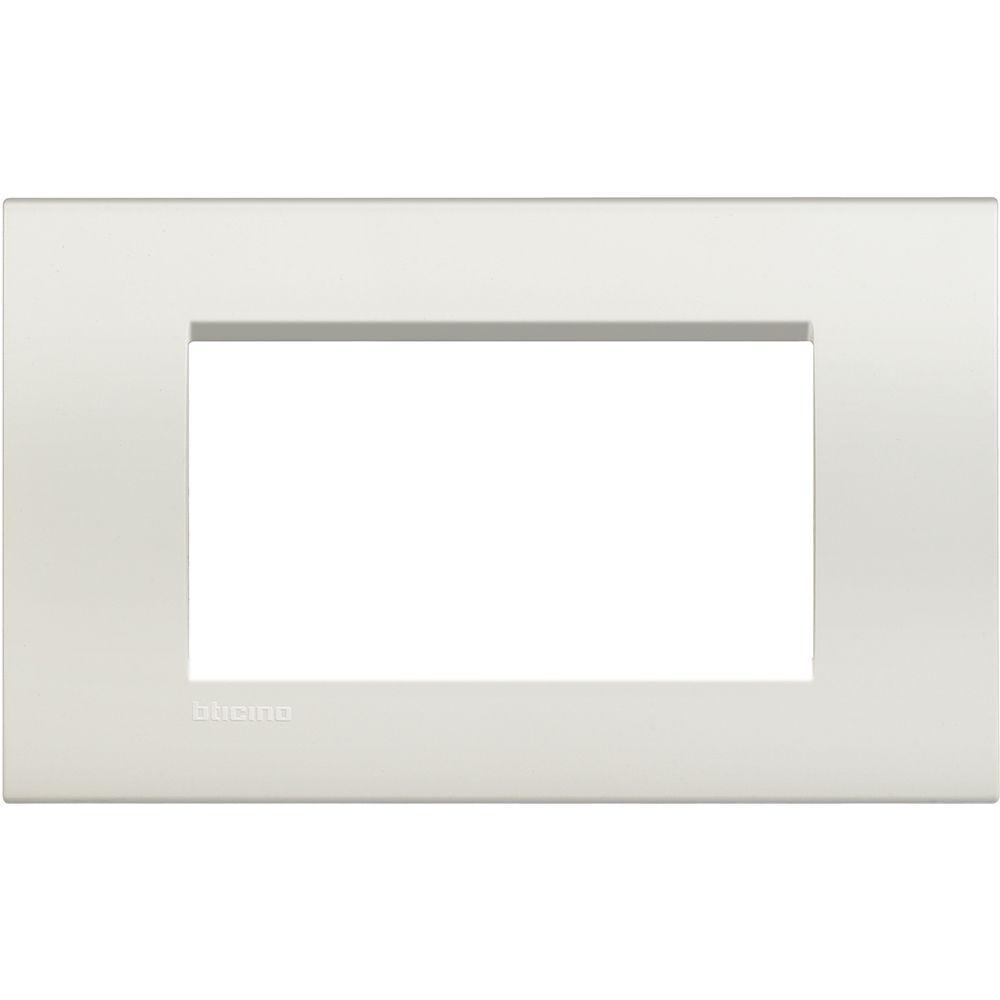 Placca quadra Bianca Livinglight 4 moduli Bticino LNA4804BI