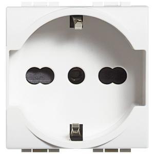 Presa 2p+t 16a 250vac standard tedesco bianco  n4140 16