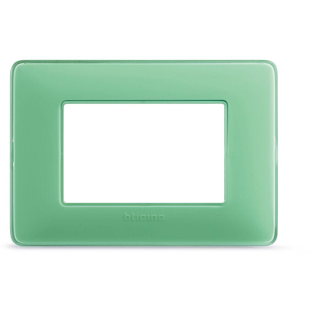 Placca Matix 3 moduli 84x120mm Te verde Bticino AM4803CVC
