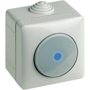 Pulsante assiale da parete 10a 250vac idrobox  26005