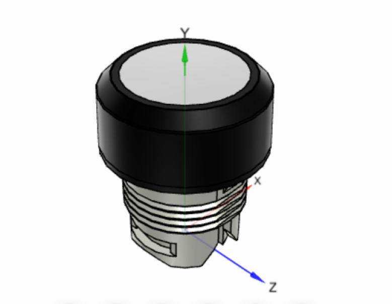 Pulsante MP1-11W BIANCO bordo nero ABB KW 103 2 