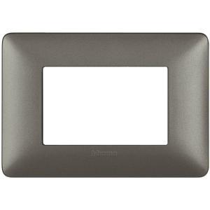 Placca matix 3 moduli 84 x 120 mm iron  am4803mir