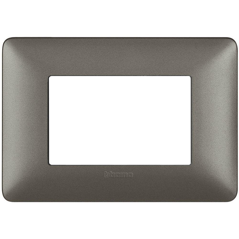 Placca Matix 3 moduli 84 x 120 mm Iron Bticino AM4803MIR