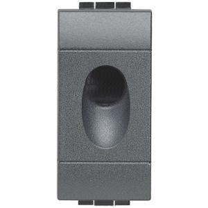 Falso polo con uscita semplice con foro 9mm antracite  l4953