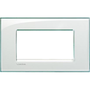 Placca quadra acquamarina livinglight 4 moduli  lna4804ka
