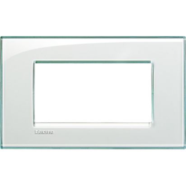 Placca quadra Acquamarina Livinglight 4 moduli Bticino LNA4804KA