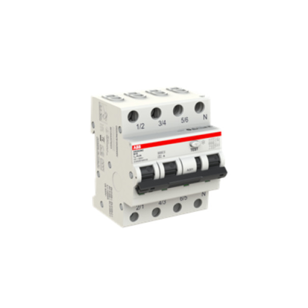 Interruttore differenziale DS203NC  6 KA 3P+N AC C10 30MA ABB DS3NC10AC30