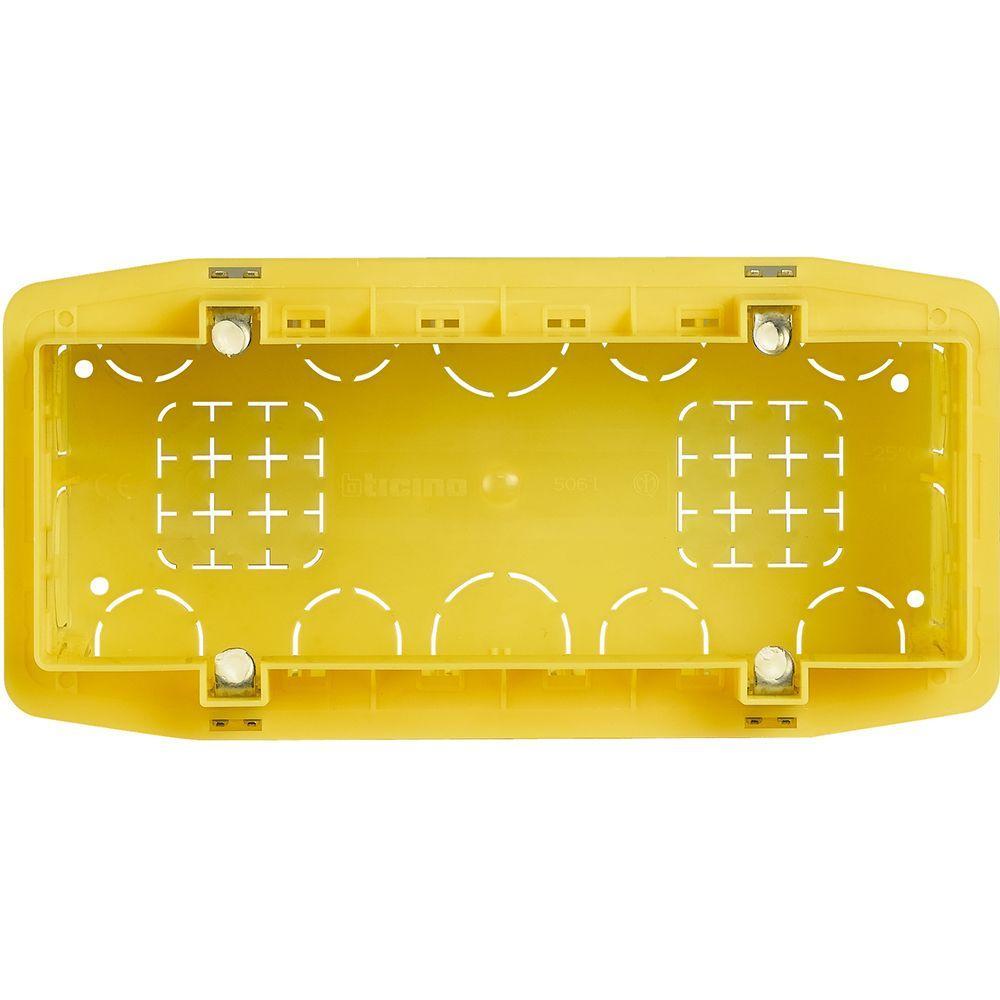 Scatola da incasso per 6/7 moduli serie civili 183,5x90x53,5mm Bticino 506L