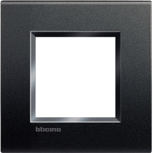 Placca quadra antracite 2 moduli  lna4802ar
