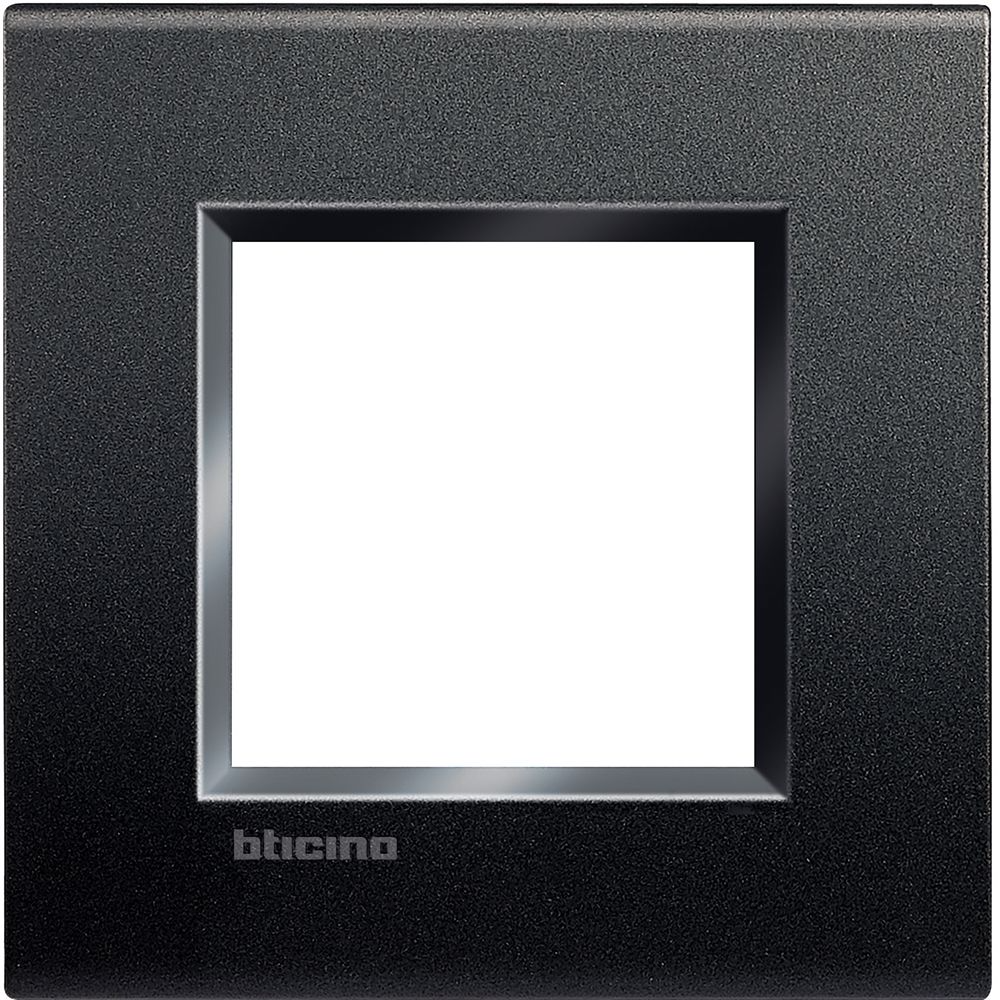 Placca quadra Antracite 2 moduli Bticino LNA4802AR