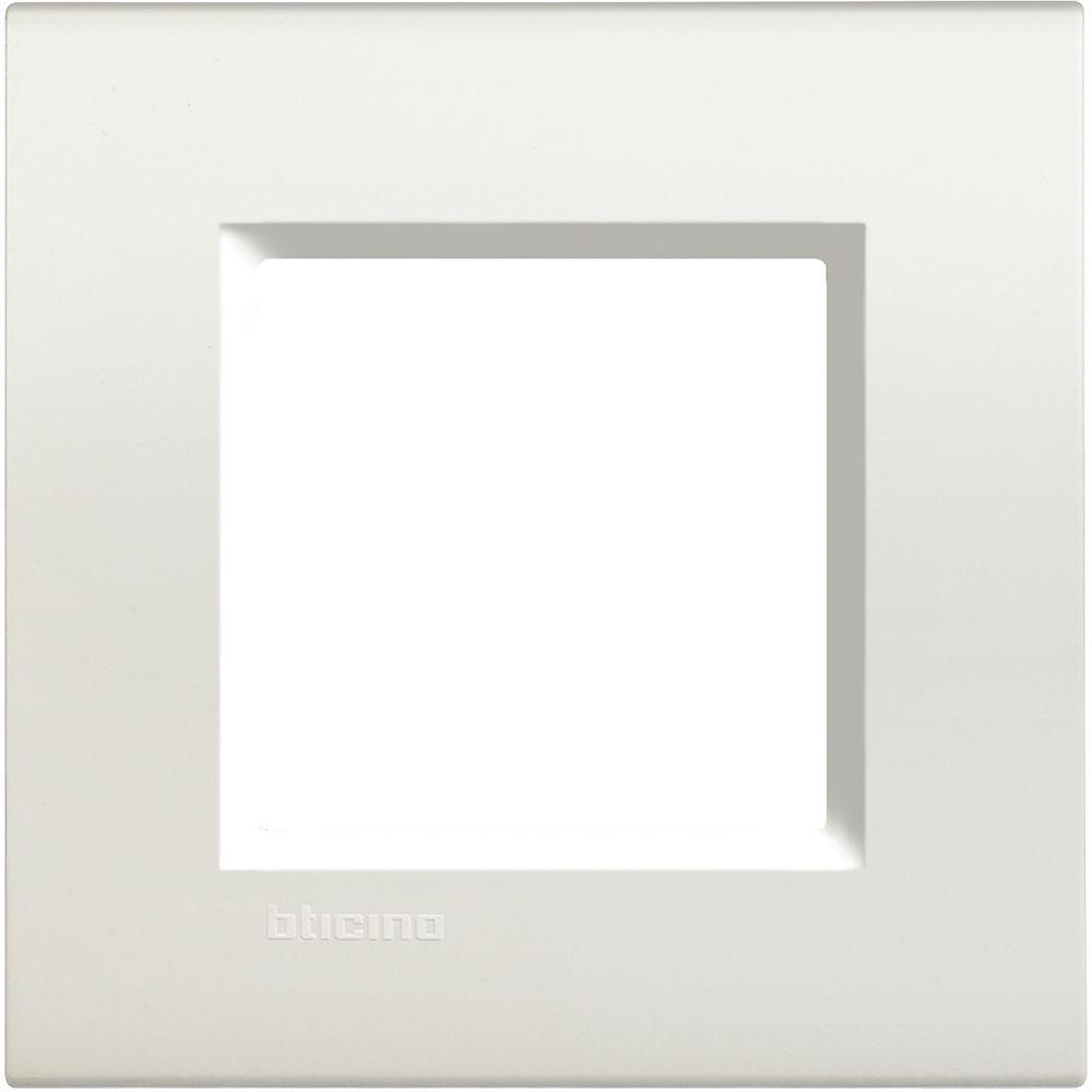 Placca quadra 2 moduli bianca Bticino LNA4802BI