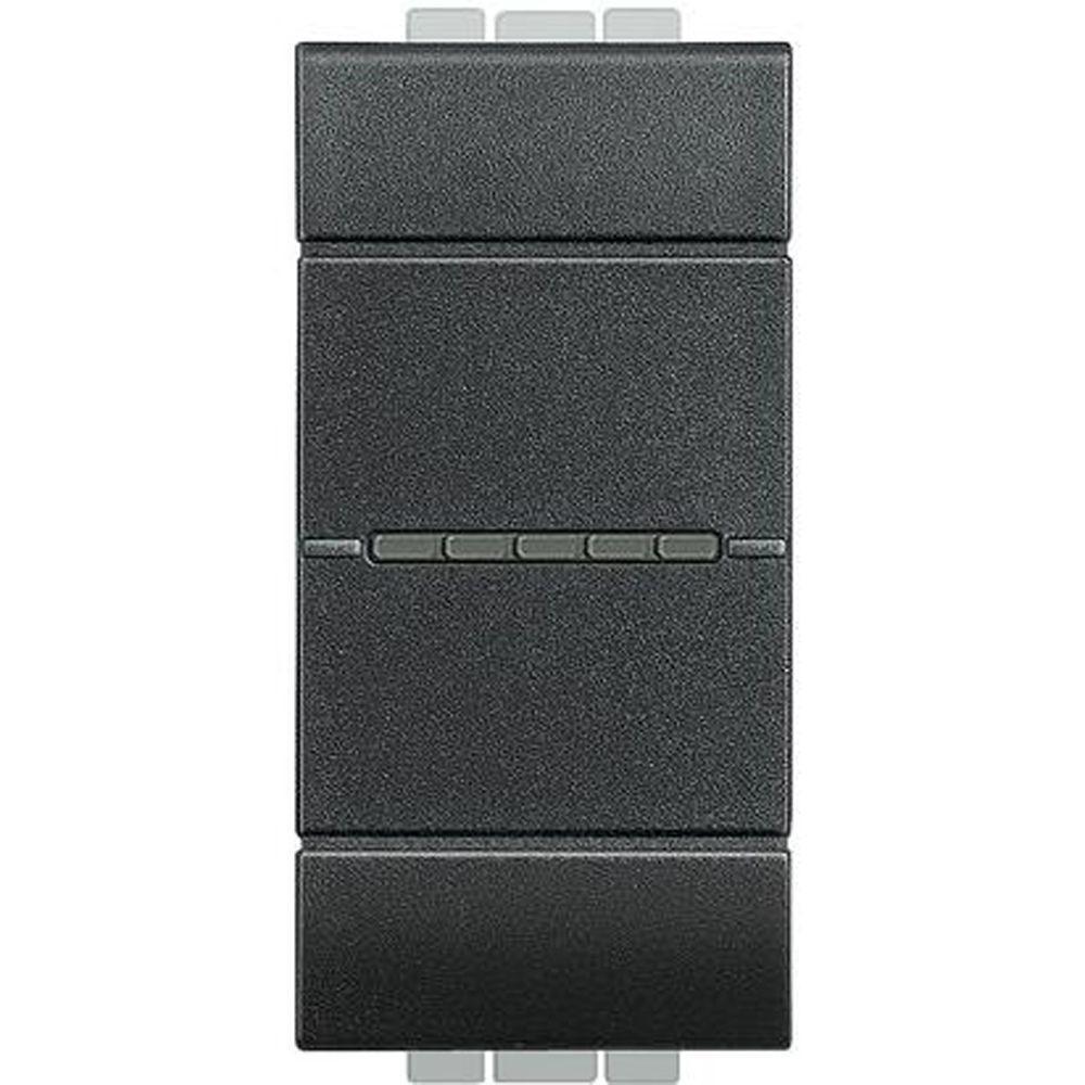 Deviatore 1P 10A 250Vac assiale Livinglight Antracite Bticino L4053N