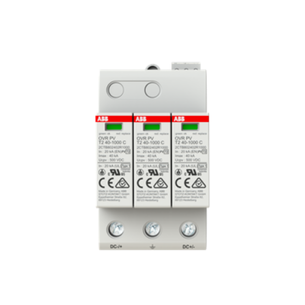 Scaricatore di Sovratensione Tipo 2 per Impianti Fotovoltaici OVR PV T2 40-1000 P TS ABB OVRPV22401000TS