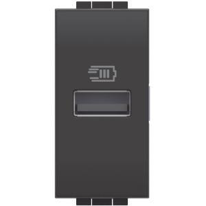 Caricatore usb livinglight con tensione 5 vdc tipo a 1 modulo antracite  l4191a ﻿