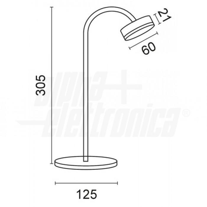 lampada tavolo led 48w 3000k nero touch jolight jo382n