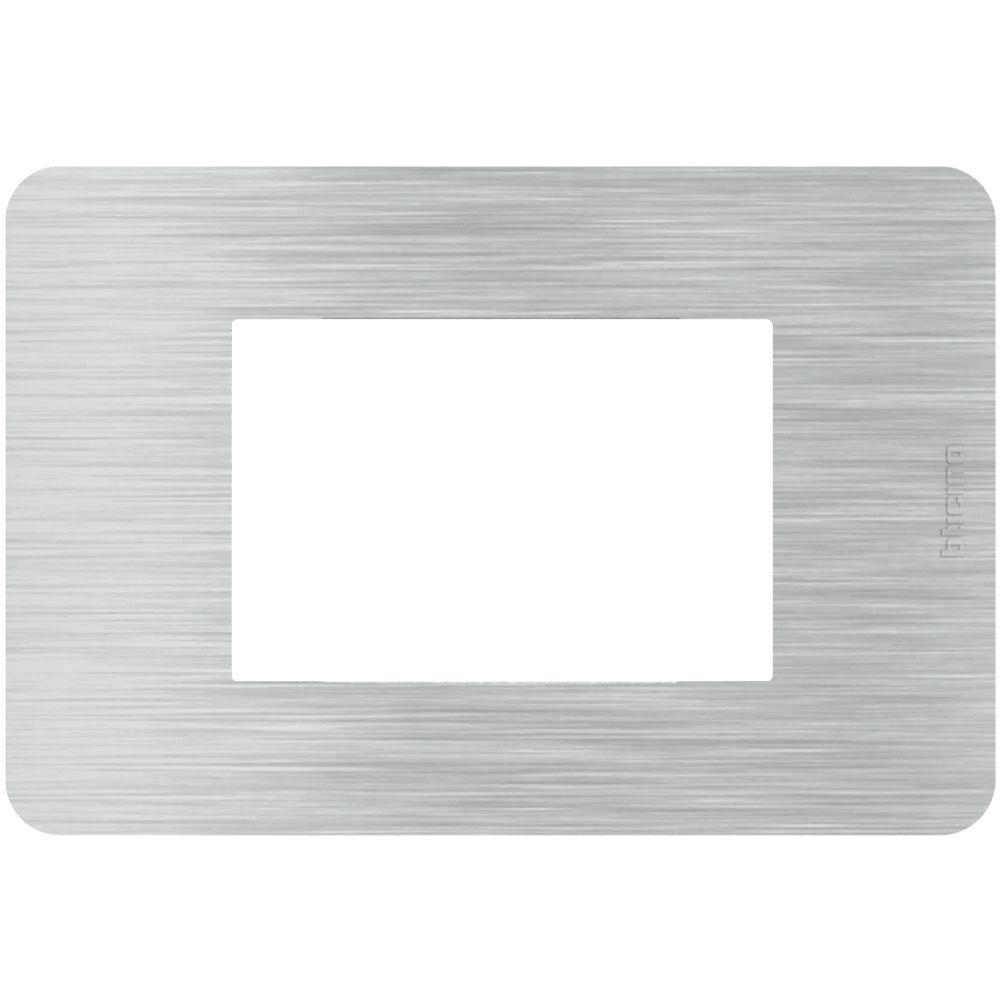 Placca MatixGO 3 moduli Aluminium Bticino JA4803EA 
