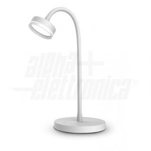 Lampada da tavolo led 4,8w 3000k 145lm corpo snodato bianco touch 3 step jolight  jo382b