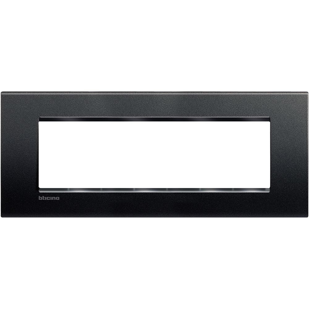 Placca quadra Antracite  Livinglight 7 moduli Bticino LNA4807AR