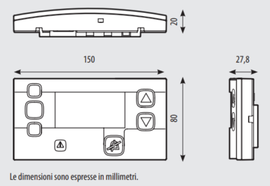 Terminale Display per locali di presidio 80x150 mm Bticino CMTE2200