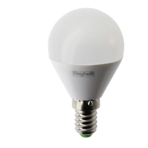 Lampadina led 5w e14 4000k 470lm vetro opale sfera  elplastled 56813