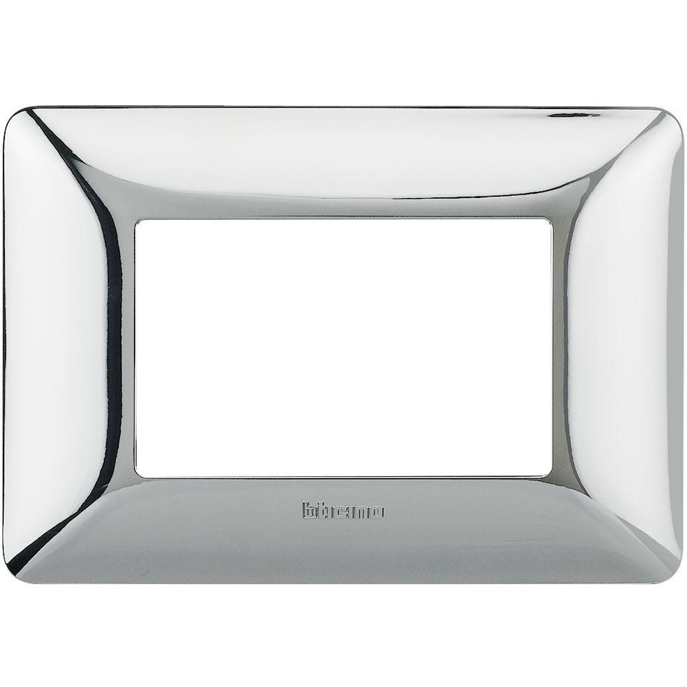 Placca Matix 3 moduli 84 x 120 mm Cromo Lucido Bticino AM4803GCR