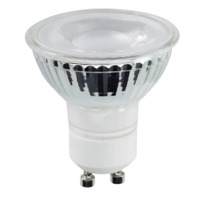 Lampadina led 6w gu10 3000k 520lm vetro angolo 95°  ecoled glass 56240
