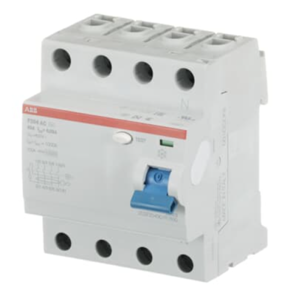 Interruttore differenziale puro 4 poli F204 AC 63A 300MA ABB F427820