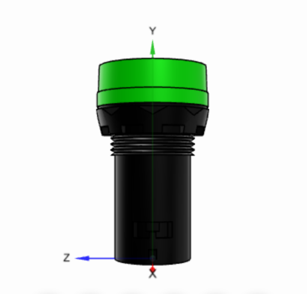 Spia Luminosa LED Verde 12V DC 22mm IP66 ABB CL2501G 