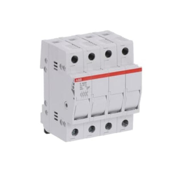 vista laterale portafusibili sezionatore ABB 4 poli per quadri elettrici