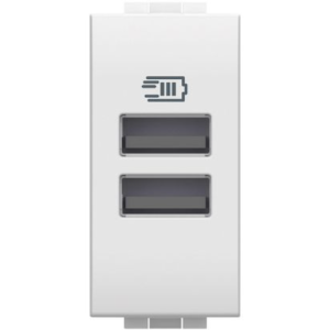 Caricatore usb con 2 prese usb a a 15 w 100-240 vac 1 modulo  n4191aa