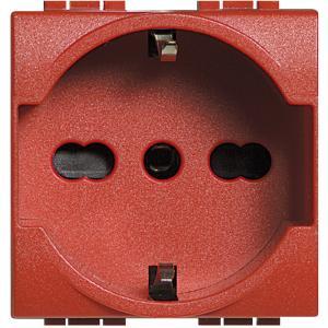 Presa 2p+t 16a 250vac standard tedesco rosso  l4140 16r
