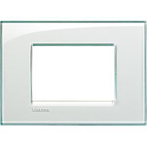 Placca quadra acquamarina livinglight 3 moduli  lna4803ka