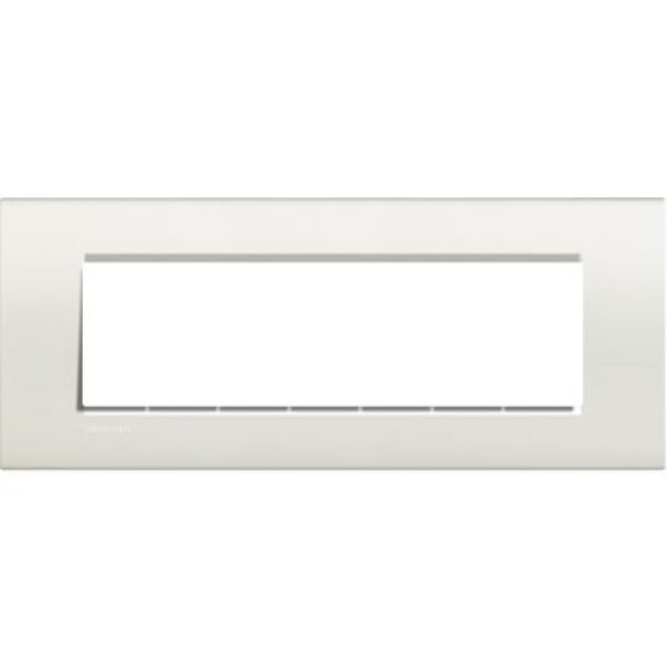 Placca quadra Livinglight 7 moduli Bticino LNA4807BI