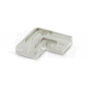 Connettore ad angolo pcb 8mm per strisce led monocolore cob smd 3-24vdc 4a ip20  30-10082l