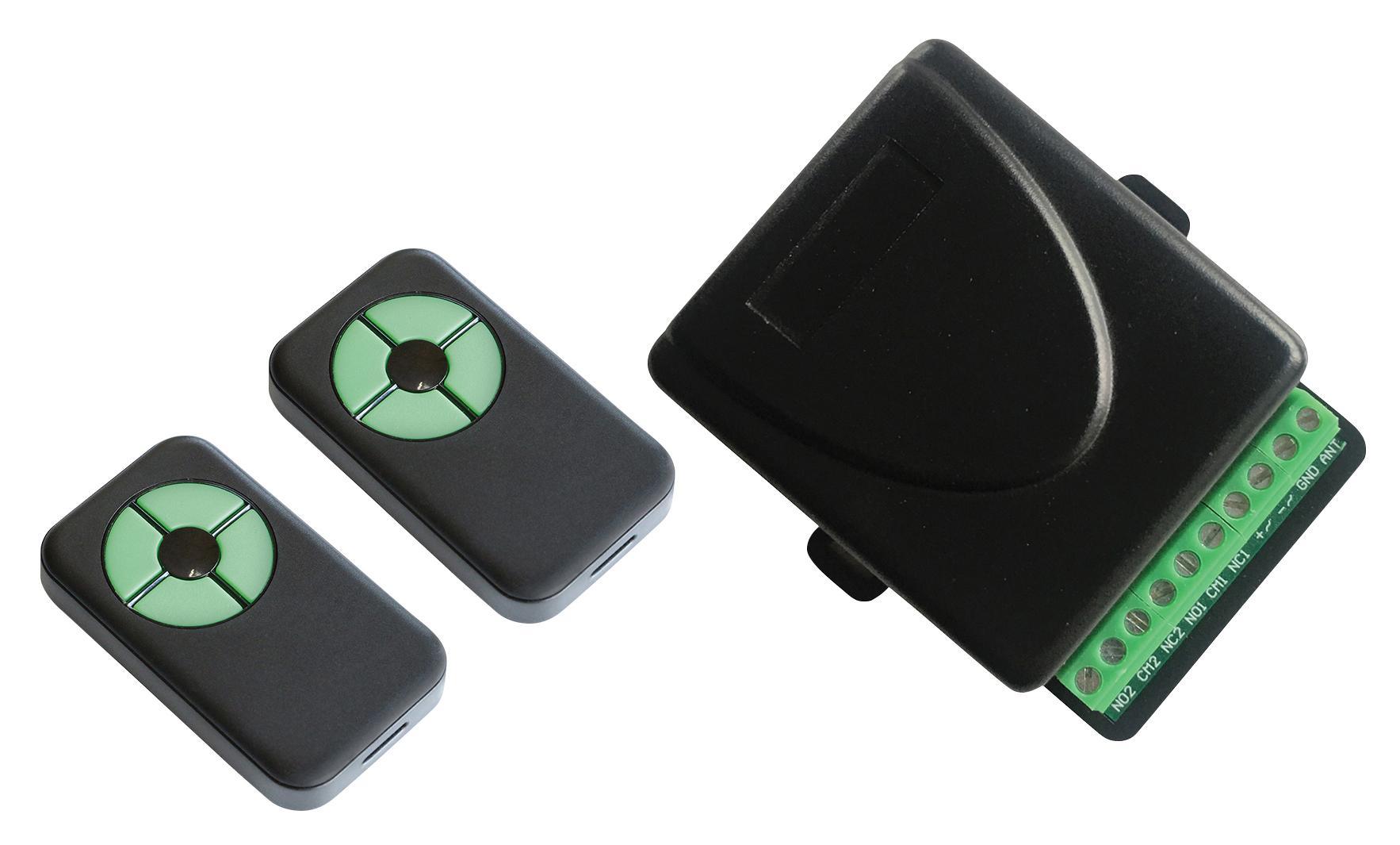 Kit attuatore da interno, ricevitore 2 canali  2 radiocom frequenza fissa 433mhz Melchioni 559540138