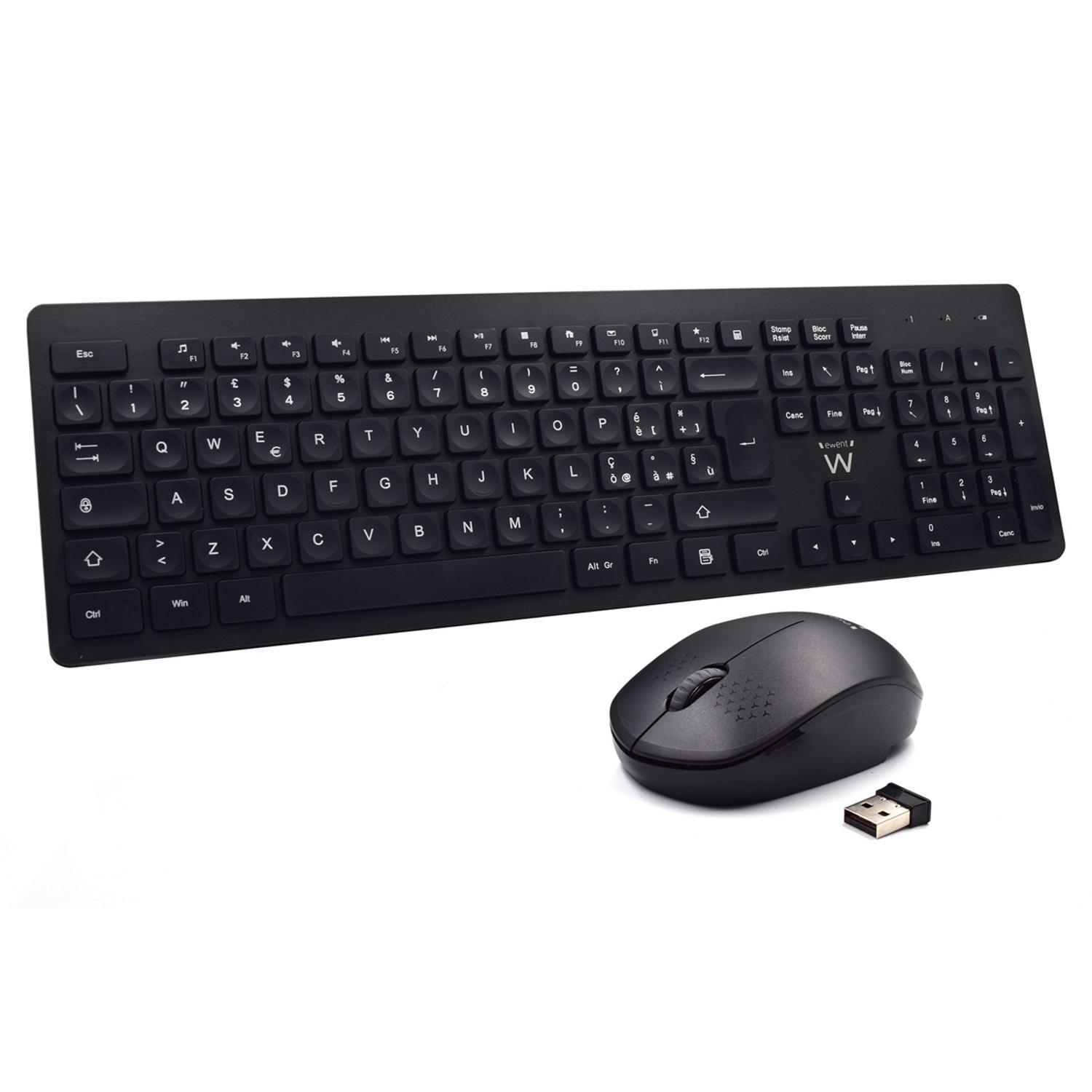 Kit tastiera mouse wireless Layout Italiano QWERTY EWENT 486622373