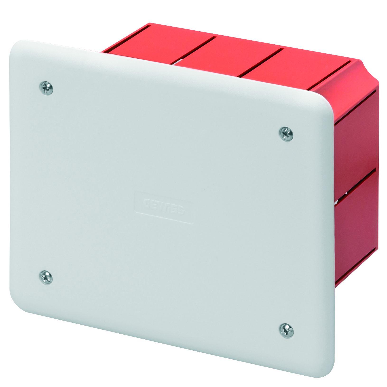 Cassetta di derivazione e connessione per pareti in muratura dimensioni 160x130x70 coperchio bianco RAL9016 Gewiss GW48005