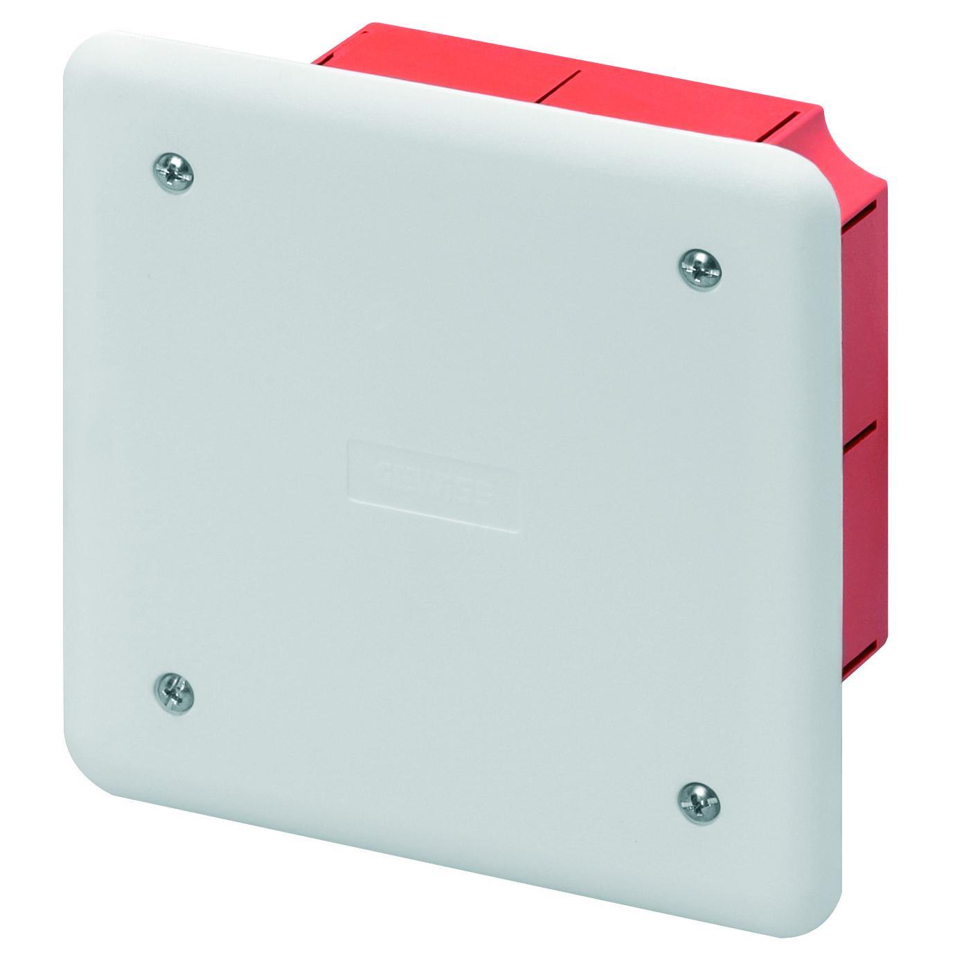 Cassetta di derivazione e connessione per pareti in muratura dimensioni 92x92x45 coperchio bianco RAL9016 Gewiss GW48001