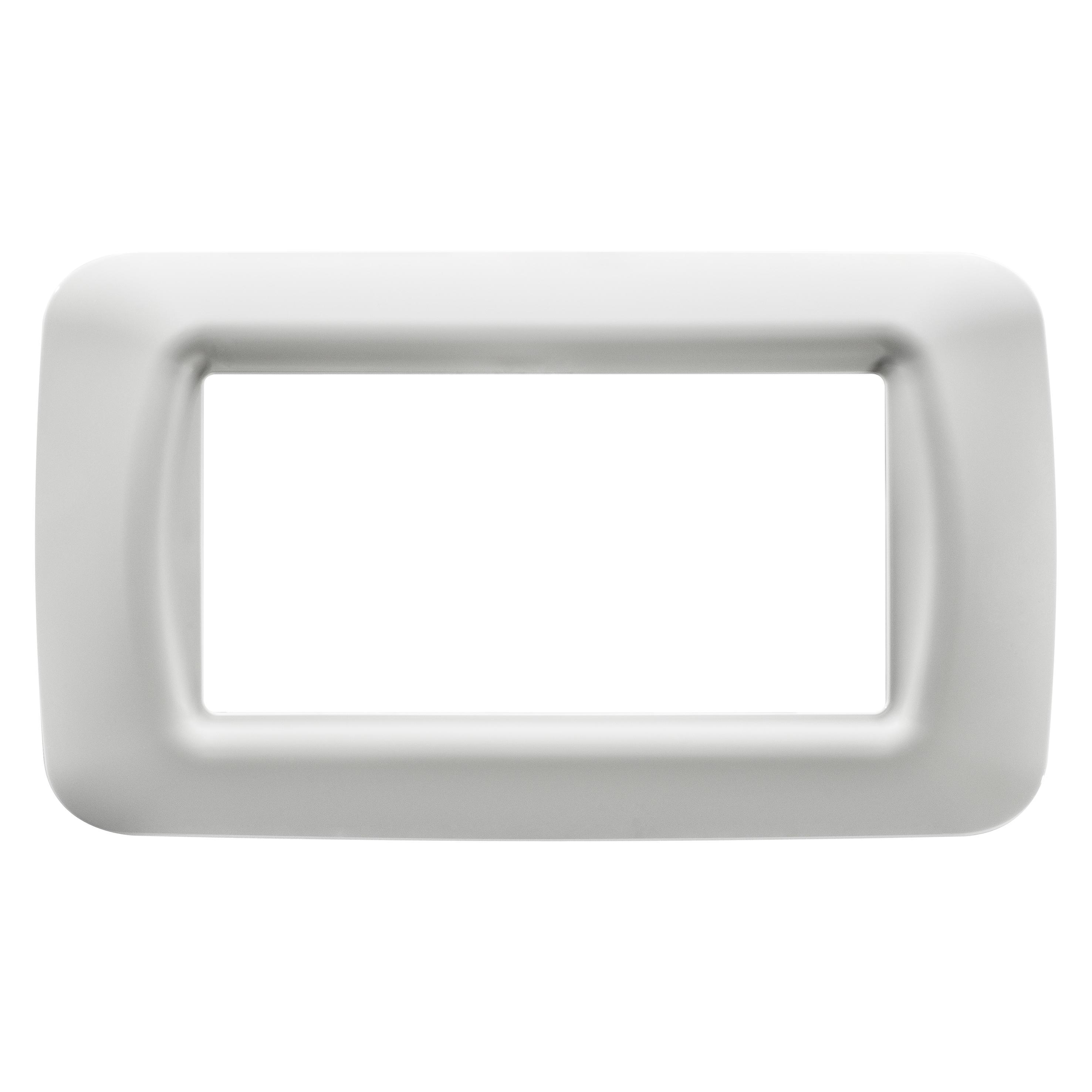 Placca top system in tecnopolimero finitura lucida 4 posti bianco nuvola Top System Gewiss GW22504