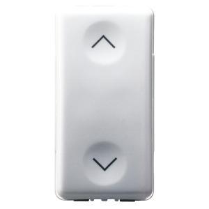 Pulsante unipolare 250v ac na+na 10a con interblocco simbolo su e giu' 1 modulo system white  gw20521