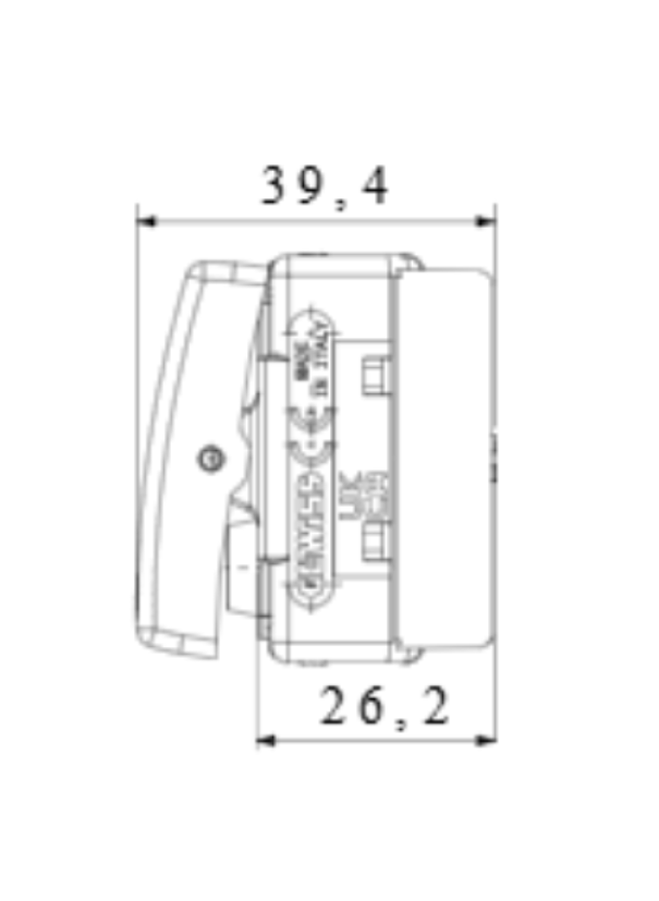 Pulsante unipolare 250V AC NA+NA 10A con interblocco simbolo su giu' 1 modulo System White Gewiss GW20521