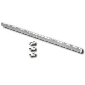 Cremagliera in acciaio zincato 30×12 mm mod.4 con attacco meccanico 1 metro  490124