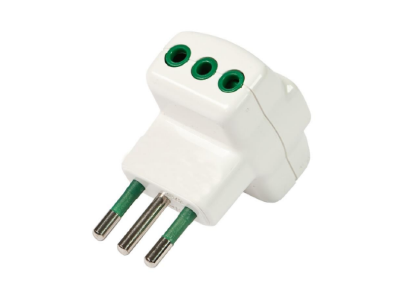 Adattatore triplo prese italiane 10A bianco Fanton 82620-EAdattatore triplo prese italiane 10A bianco Fanton 82620-E