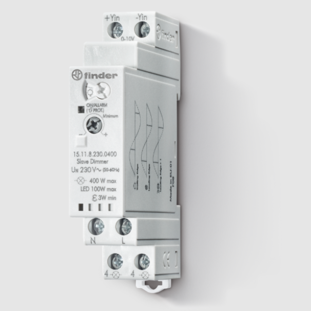 Varialuce-Dimmer Slave Dimmer con Ingresso 1-10 V, Compatibile con Master Dimmer 15.10 Finder 151182300400