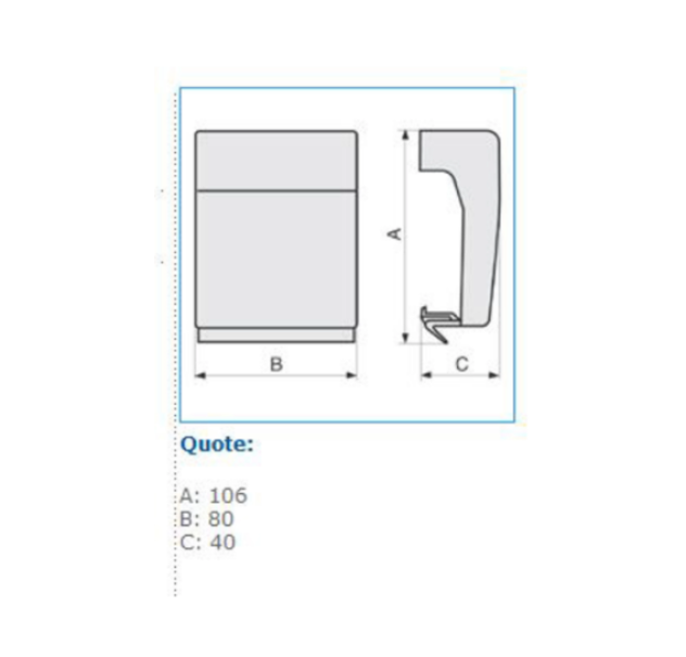 Derivazione per canale battiscopa TBN bianco 81x22mm DBN WB03259