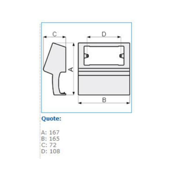 Scatola porta apparecchi universale 4-3 moduli linea TCN bianco SCNI 4-3 W B03587