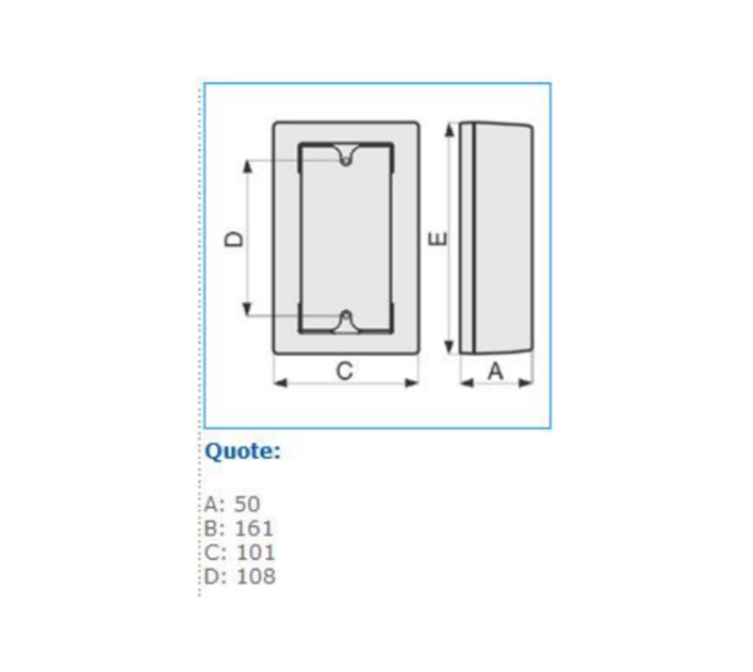 Scatola porta apparecchi universale 4-3 moduli linee TMC/TMU bianco SMN 4-3 W Bocchiotti B06808