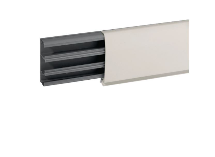 Canale battiscopa a 3 scomparti 81,5x22,5mm bianco TBN W Bocchiotti B09650